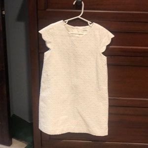 EUC White Gymboree dress with gold detail